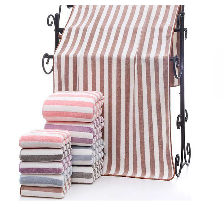 A best-selling household coral fleece absorbent large towel wrap for both men and women, soft and shedding bath towel pic 12