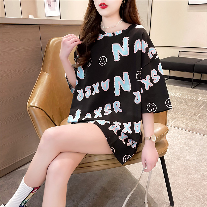 2021新款网红ins超火短袖t恤女装春夏潮情侣装大码宽松上衣详情14