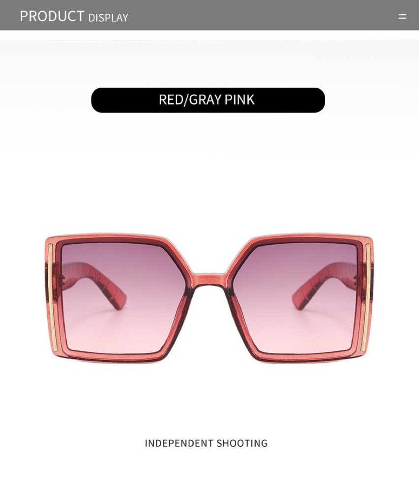 新款欧美风潮流太阳镜百搭跑量速卖简约墨镜果冻渐变色sunglasses详情5