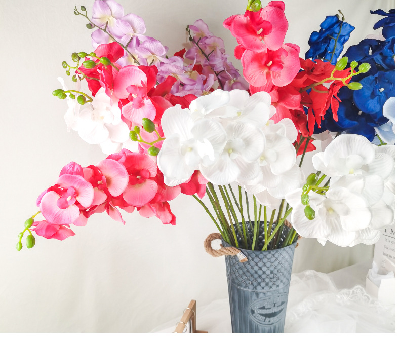 蝴蝶兰仿真花假花婚庆家居庆典装扮户外酒店装饰拍照摄影道具详情26