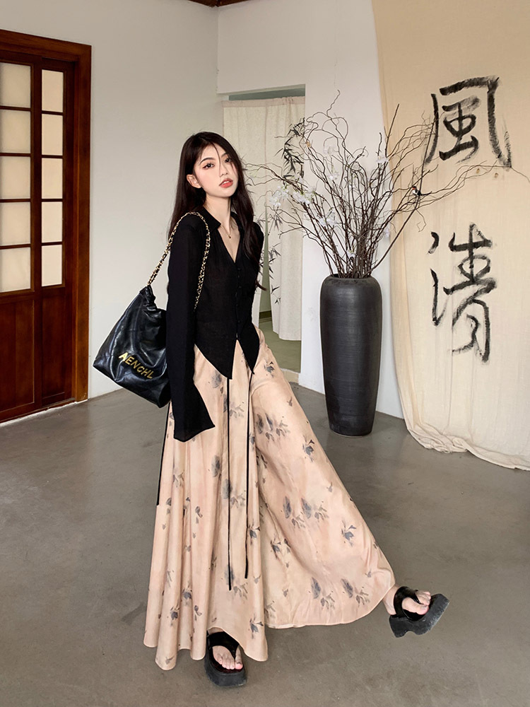 A new Chinese-style long-sleeved shirt set for women in spring and autumn, with a cool and Zen-like atmosphere. A two-piece skirt and trousers set pic 50