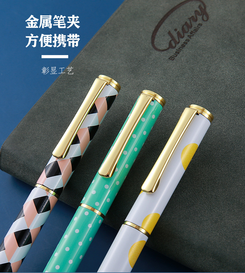 Metal signature pens, office gel pens, metal ballpoint pens, student stationery pens, advertising gift pens pic 7