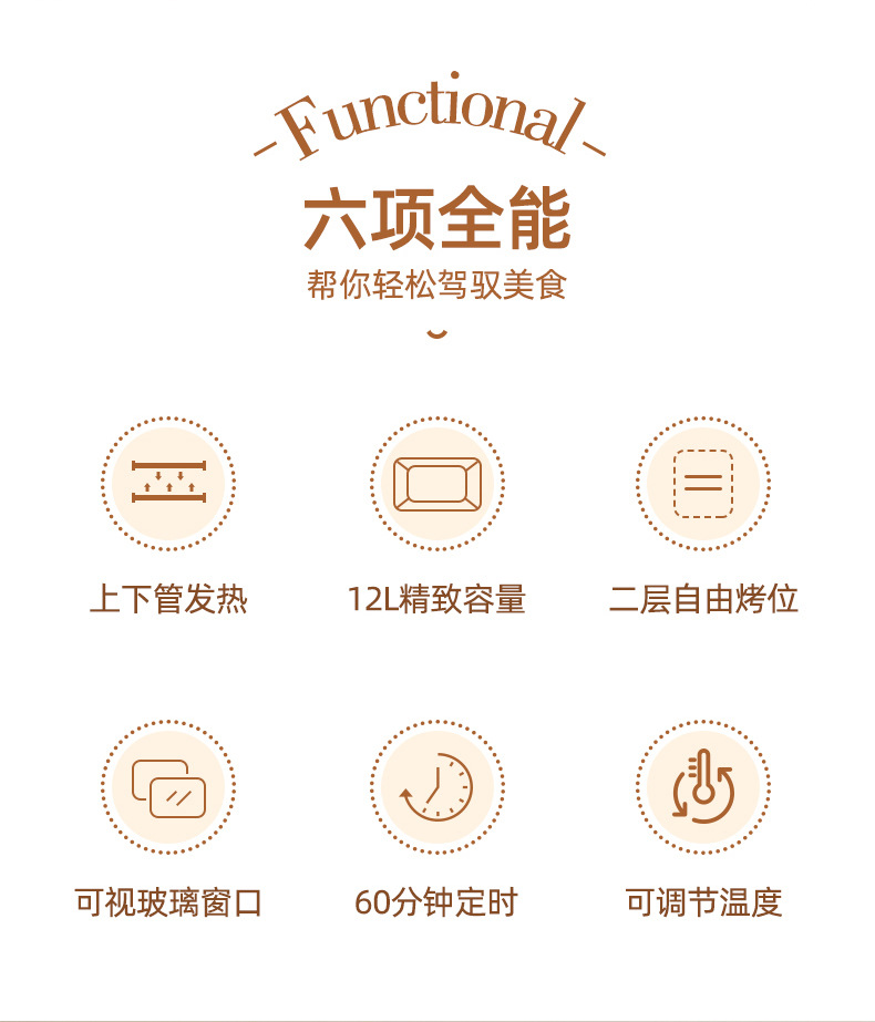 电烤箱 家用立式多功能厨房烘焙 12L-15容量批发电烤箱详情1