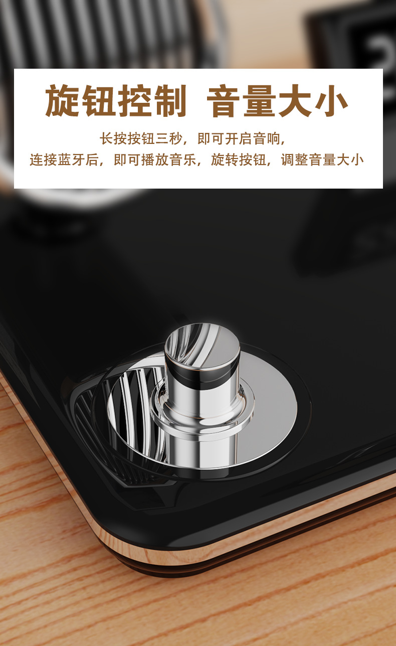 Creativo 4 en 1 lámpara de escritorio multifuncional conexión bluetooth luz de carga inalámbrica reloj despertador sonido atmósfera lámpara de escritorio de oficina pic 9