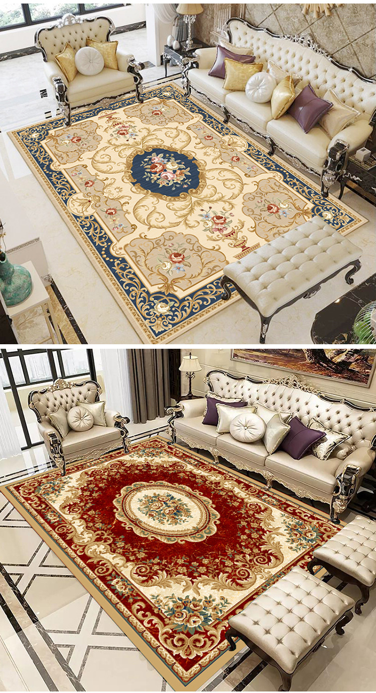 Cross-border wholesale of custom-made European-style carpets for home living rooms, easy to maintain, and retro European-style carpets for living rooms and bedrooms pic 4