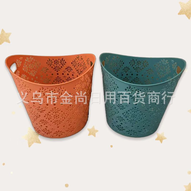 批发镂空花朵脏衣篮家用大容量带盖子浴室脏衣服篮收纳筐桶洗衣篮详情2