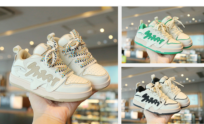 2022秋季男童鞋时尚潮流新款板鞋女童百搭软底运动鞋春夏小白鞋子详情20