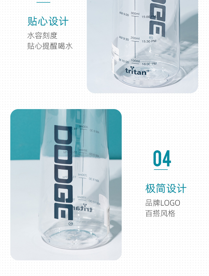道奇机器人瓦力休闲塑料杯Tritan个性潮流户外运动健身直饮水杯详情11