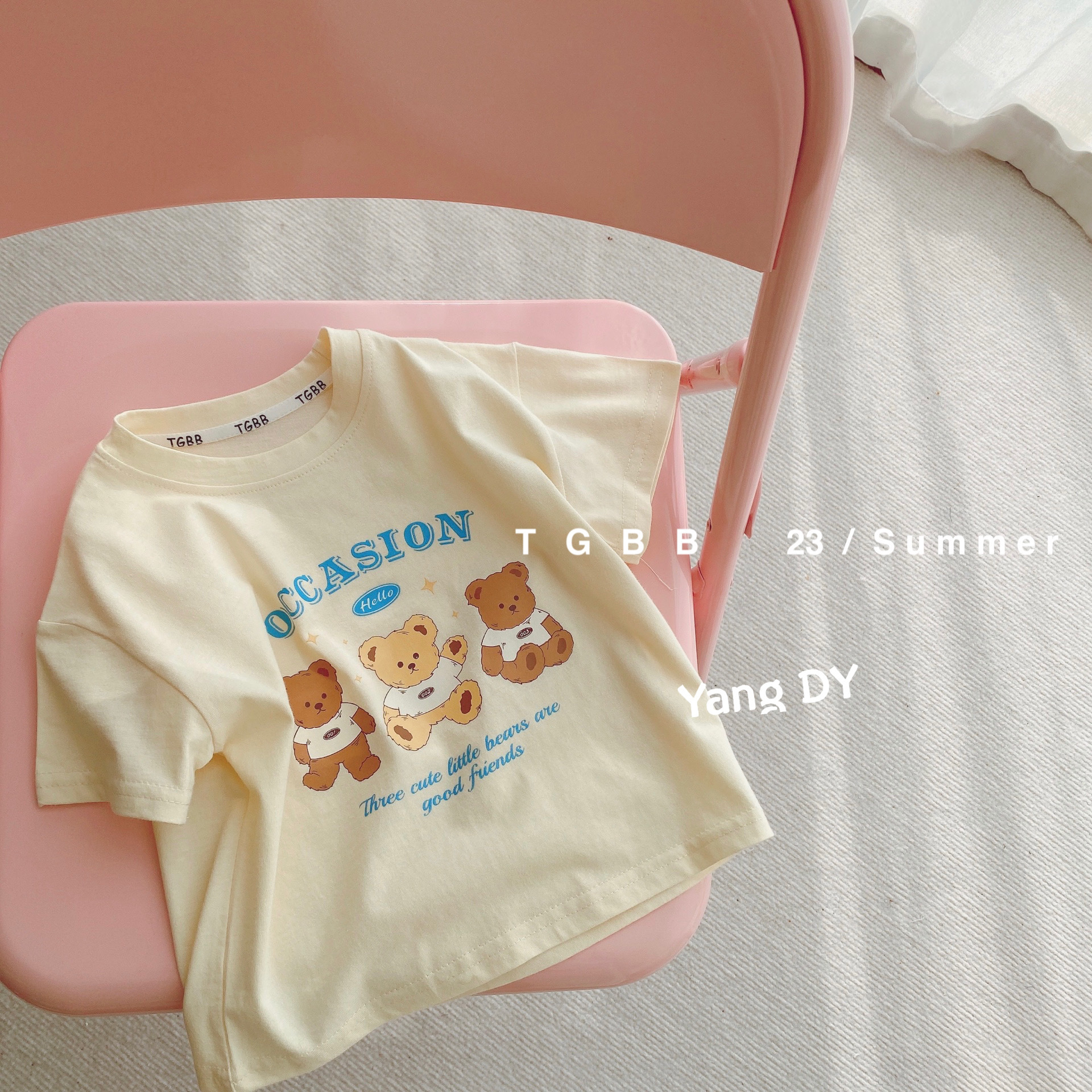 童装t恤短袖儿童半袖女童韩版宝宝上衣洋气潮2023新款男童春装详情7