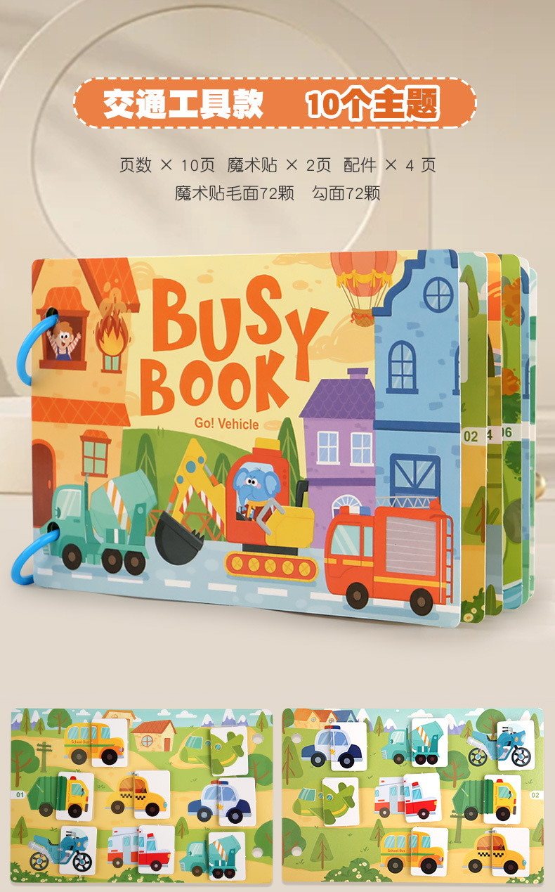 CPCCE跨境busybook儿童小号安静书启蒙早教忙碌书益智玩具粘贴书详情16