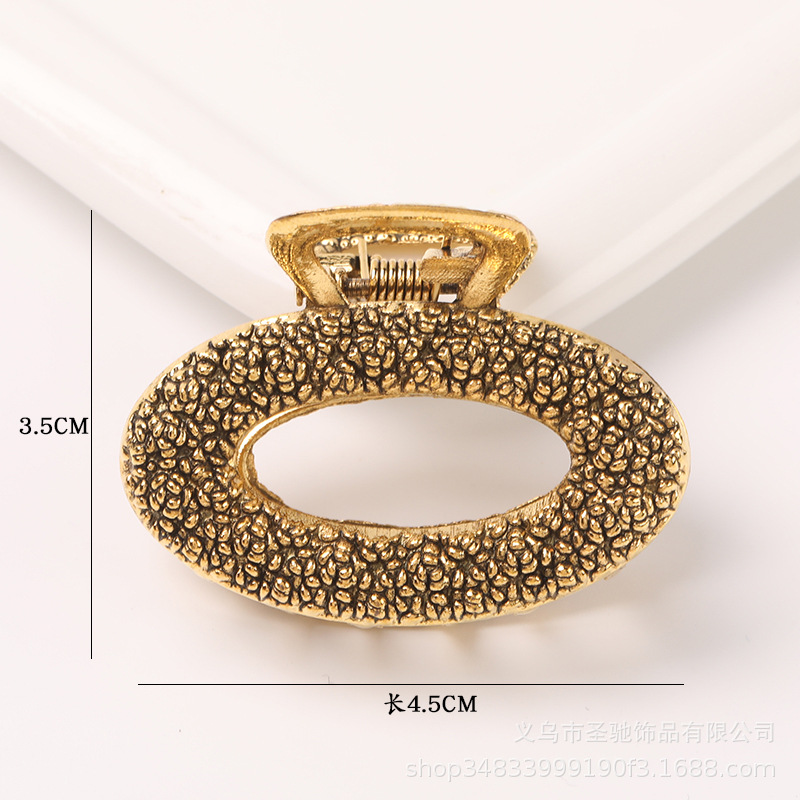 Cross-border korean version alloy plating hairpin tarjeta de pelo simple influencer mujer pelo agarrar moda versátil chao-chan liu clip pic 19