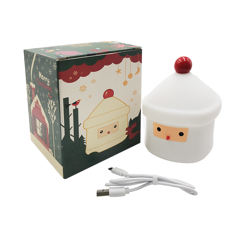 Cross-border bestsellers: Christmas house LED silicone night light, Christmas festival gift hand-held light, stepless variable light sleep companion light pic 9