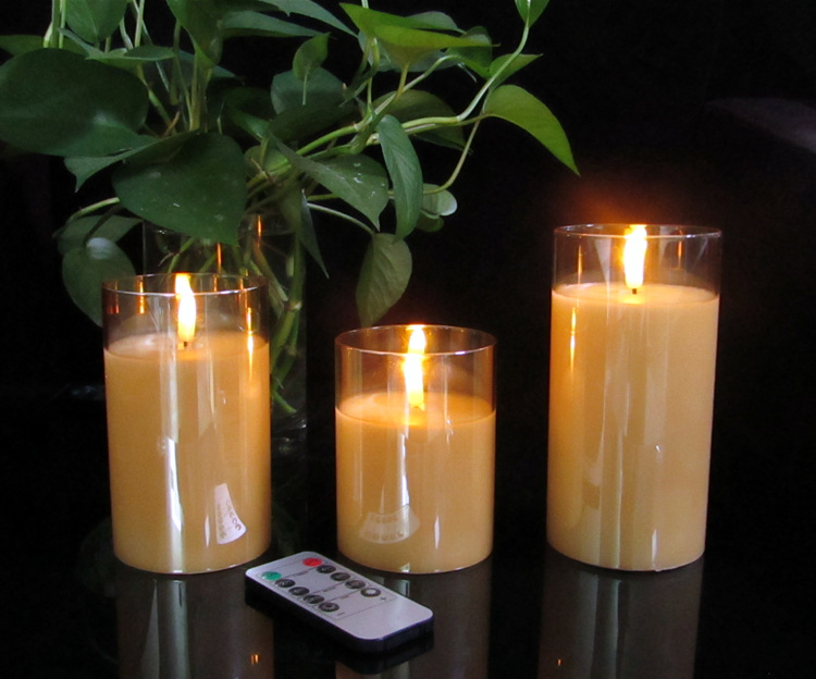 Electronic candle lamps, glass cups, paraffin wax lamps, decorative handicrafts and ornaments pic 1