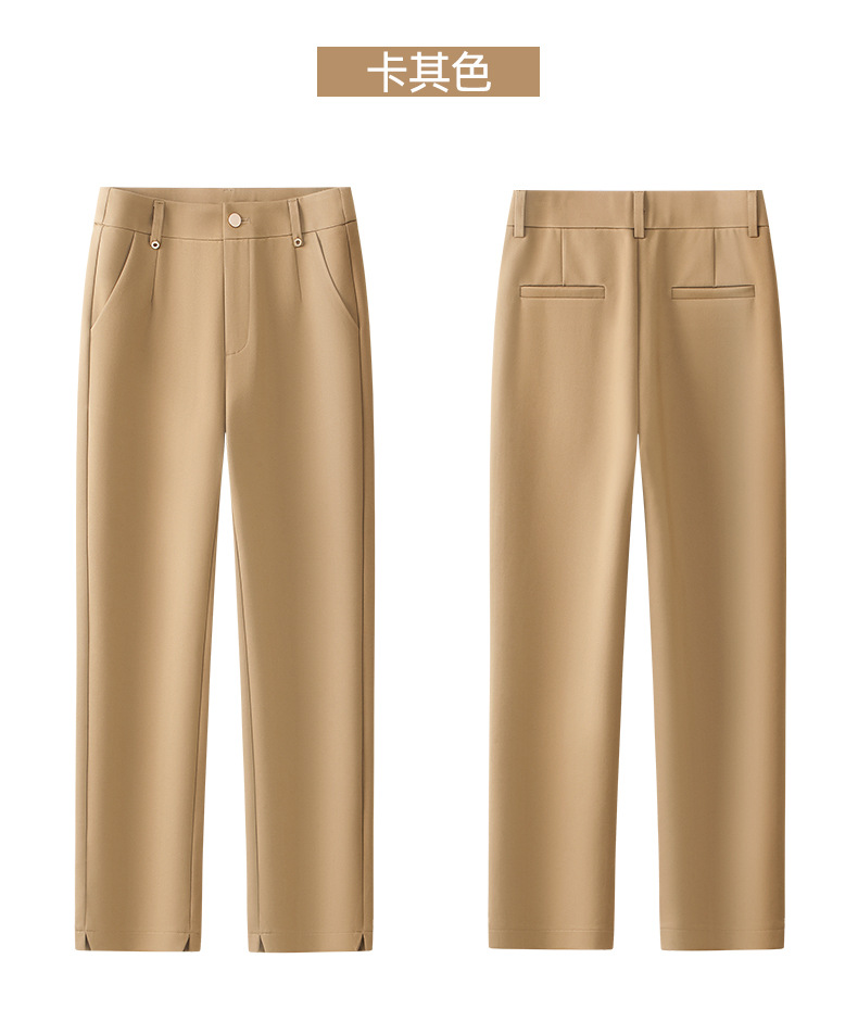 直筒法棍裤休闲裤女松紧腰2024夏季薄款锦棉弹力显瘦九分裤烟管裤详情16