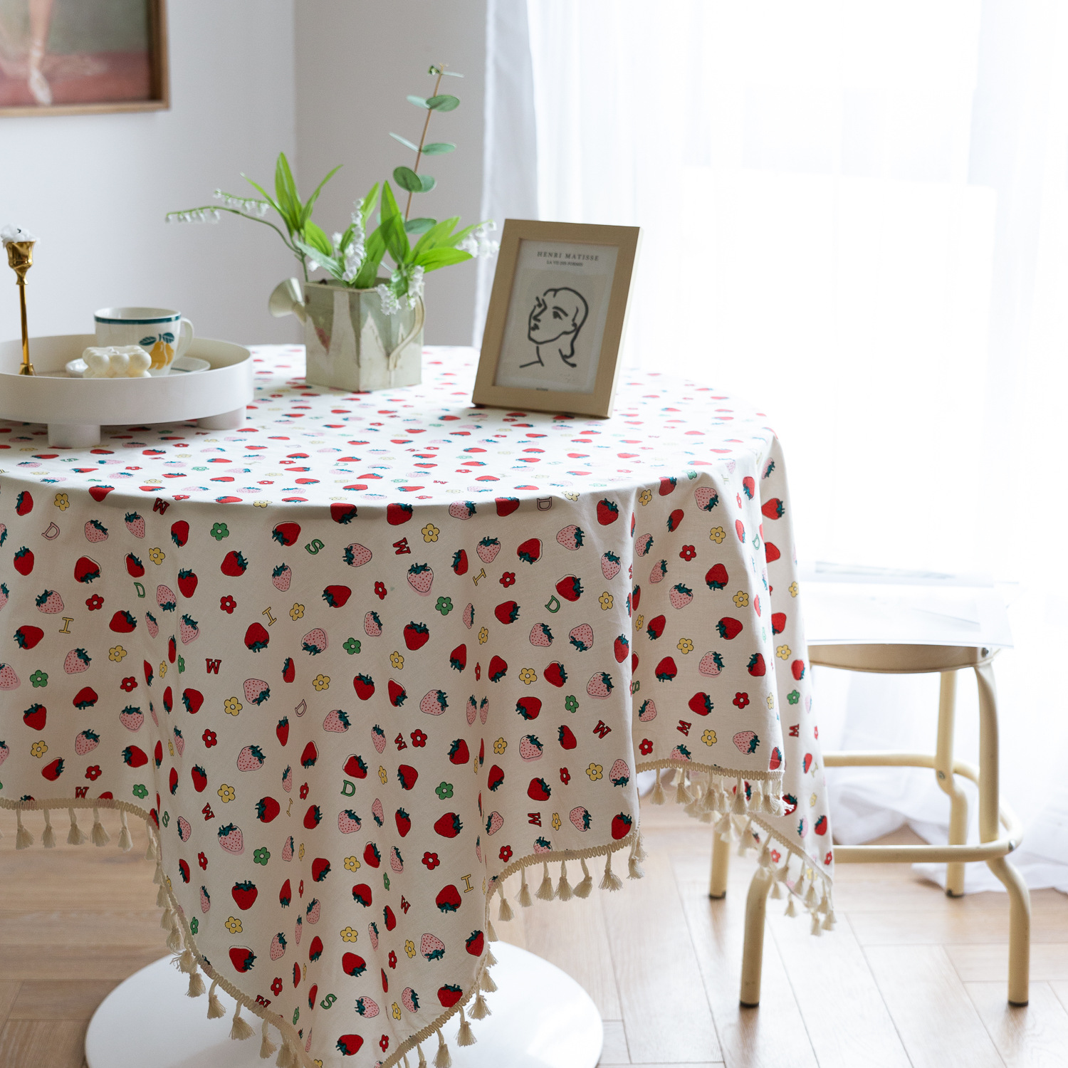 Tablecloths, fresh and simple tablecloths, country-style strawberry table MATS, table covers, Japan, South Korea, Taiwan, Hong Kong, foreign trade pic 5