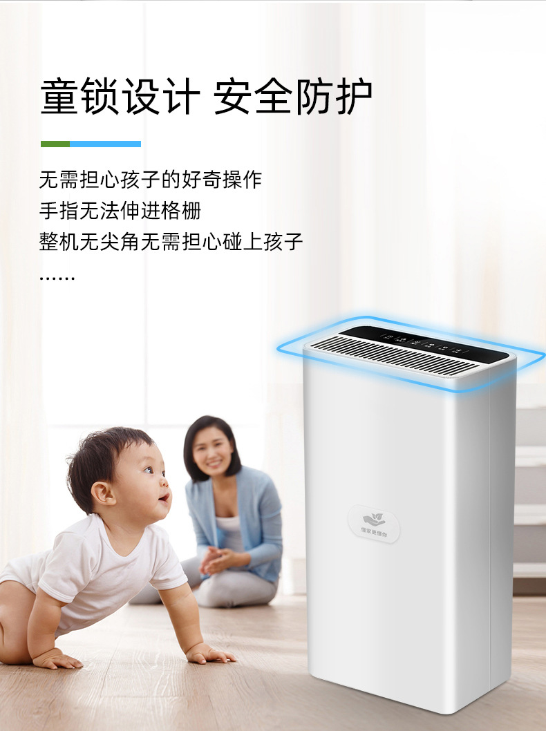 Household indoor air purifier for removing second-hand fireworks powder, allergens, pet hair, negative ion air purifier pic 10