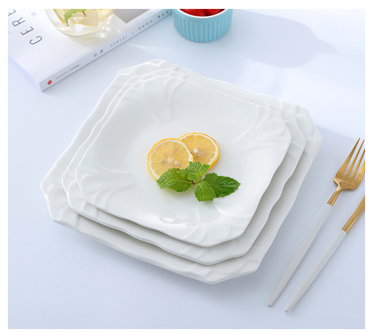 陶瓷白色菜盘子牛排盘西餐盘浅盘平盘碟子意面盘圆形酒店餐厅餐具详情8