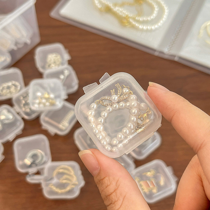Small box, transparent plastic, small medicine box, ear studs, small square ring, jewelry, earplug box, USB flash drive, mobile phone card storage box pic 3