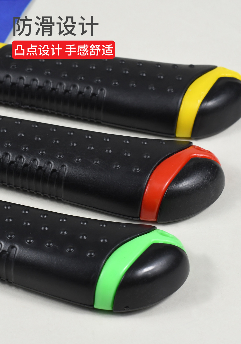 Weibo utility knife, thickened stainless steel material, rubber-coated cutting self-locking blade, large heavy-duty with blade pic 6