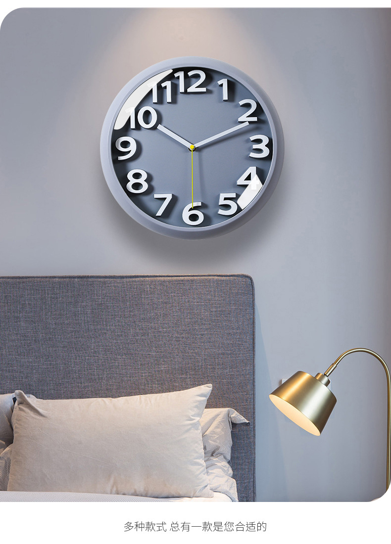 Hanlin Time Wave Modern and Simple Wall Clock, no need for drilling, home living room wall clock, fashionable wall watch, new large style pic 20