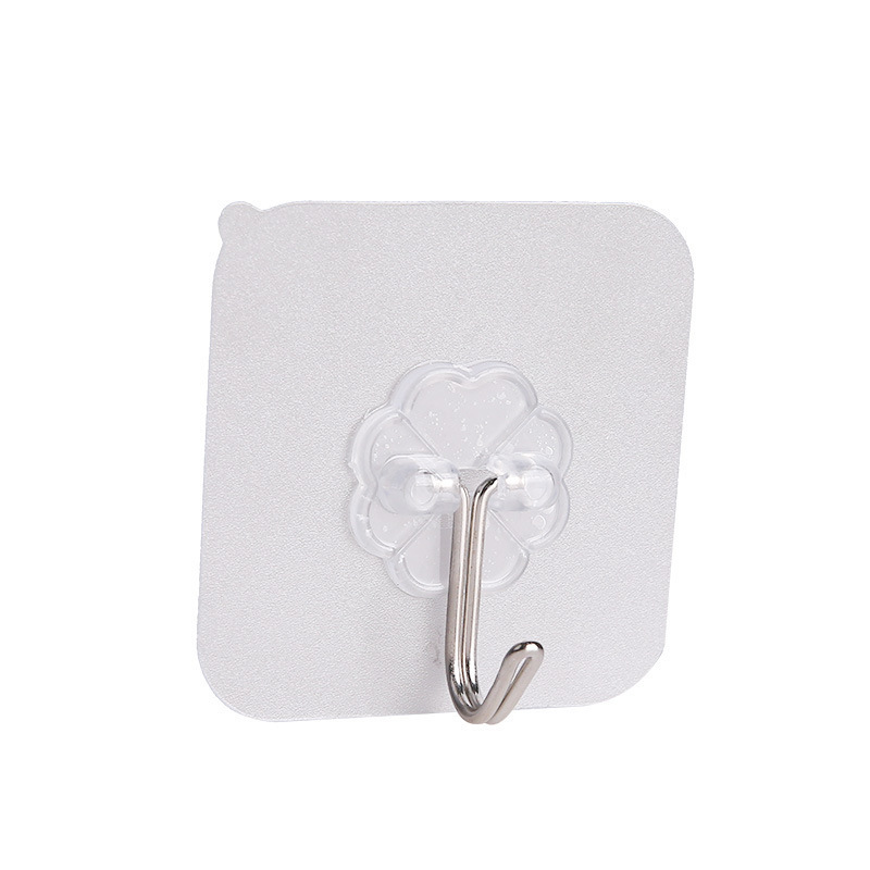 Seamless transparent hook wall-mounted, 6cm no-drilling adhesive hook, strong wall adhesive, nail-free small hook manufacturer pic 7
