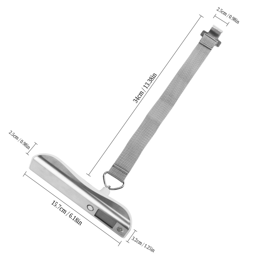 Precise luggage scale, portable scale with tape measure, travel bag scale, electronic express delivery scale, portable scale, 50kg industrial scale pic 5