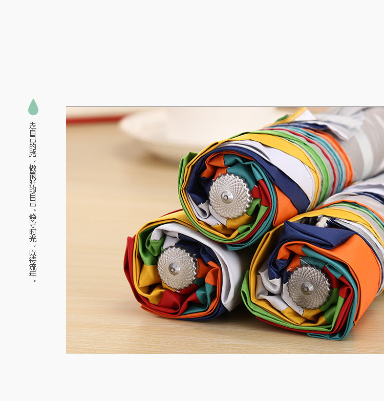 Korean version creative umbrella manufacturer direct sales portable rainbow silver gel sun protection umbrella gift advertisement folding umbrella pic 11