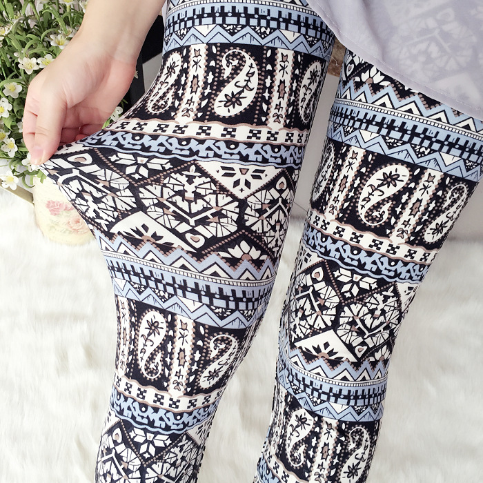 New spring dress, large-sized stretch, colorful star graffiti, personalized leggings for women pic 56