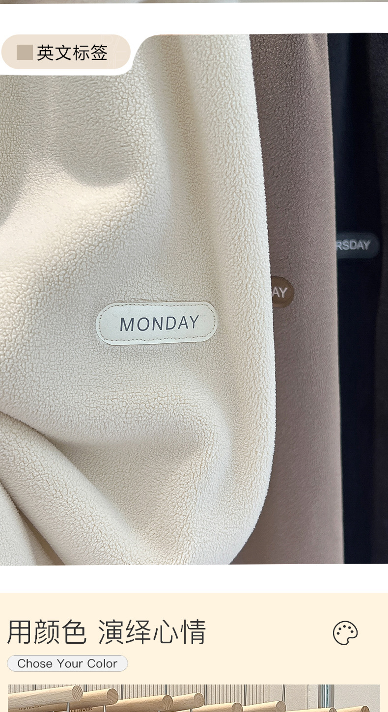 80808#秋冬加厚暖暖裤双面摇粒绒家居裤女可外穿高腰保暖睡裤星期详情5