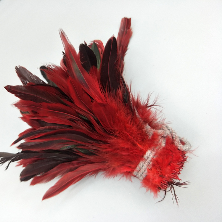 Colorful Feather 5-7 Ziyong Colorful Chicken Feather DIY Mask, Cat Toy Stick toy accessory Feather toy pic 33