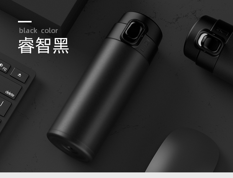 简约弹跳盖保温杯不锈钢时尚304网红水杯商务礼品创意马卡龙杯子详情22