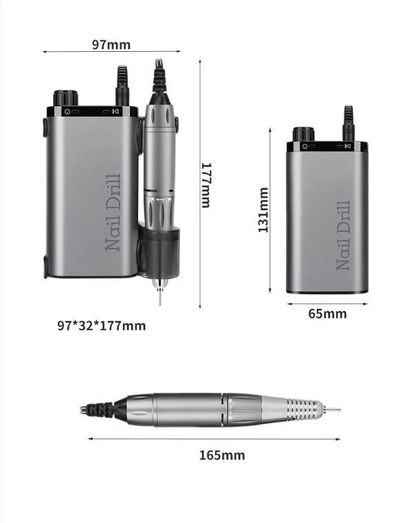 新款充电美甲打磨机电动磨甲抛光卸甲背夹式指甲打磨机美甲专用详情13