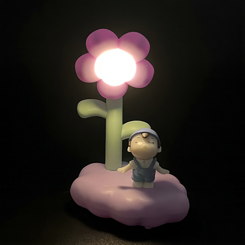 DIY手工小夜灯工玩具装饰台灯甜美可爱云朵太阳花发光玩具儿童手详情5