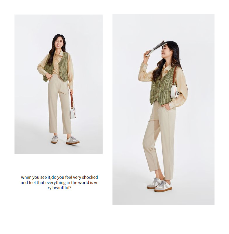 【面膜冰冰裤】夏女裤新款面膜防污防晒大码烟管九分休闲冰冰裤女详情45