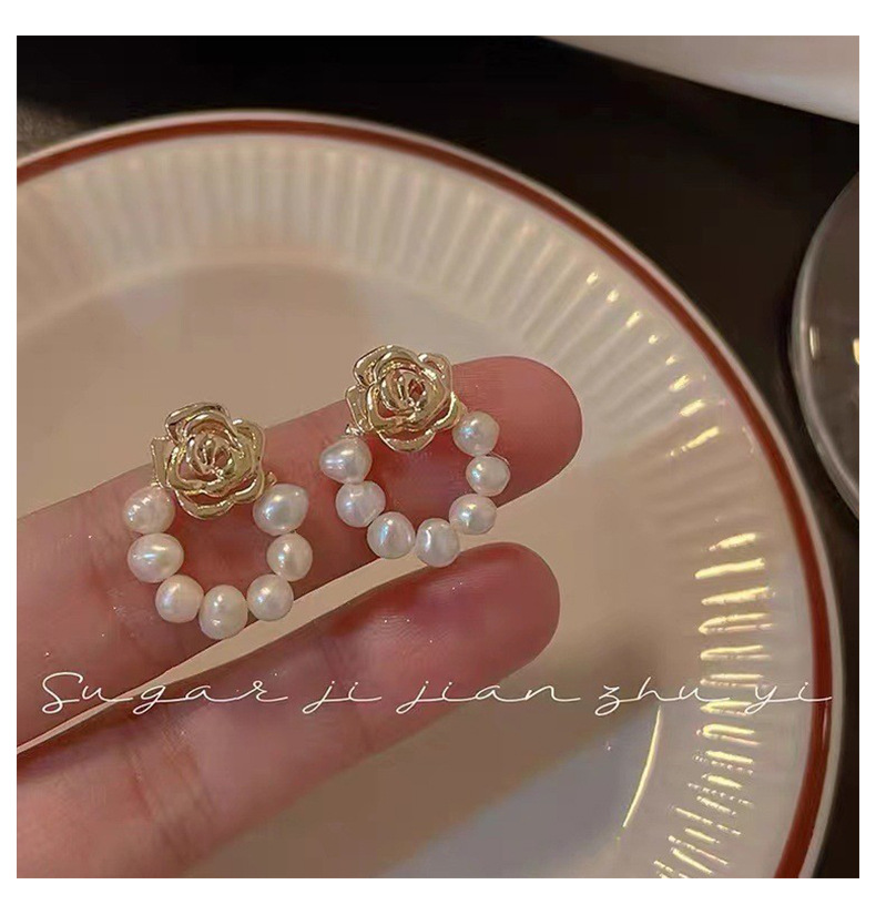 S925银针法式复古珍珠耳环高级感批发新款纯银耳钉小众百搭耳饰女详情26
