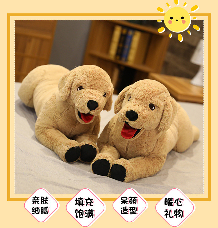 Simulated Labrador doll, big yellow dog plush pillow, golden Retriever plush toy, bed sleeping pillow pic 11