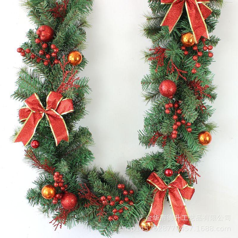 Desheng Cross-border E-commerce Christmas wreath, rattan door lintel, upside-down tree, hotel scene decoration, Christmas hanging ornaments pic 18