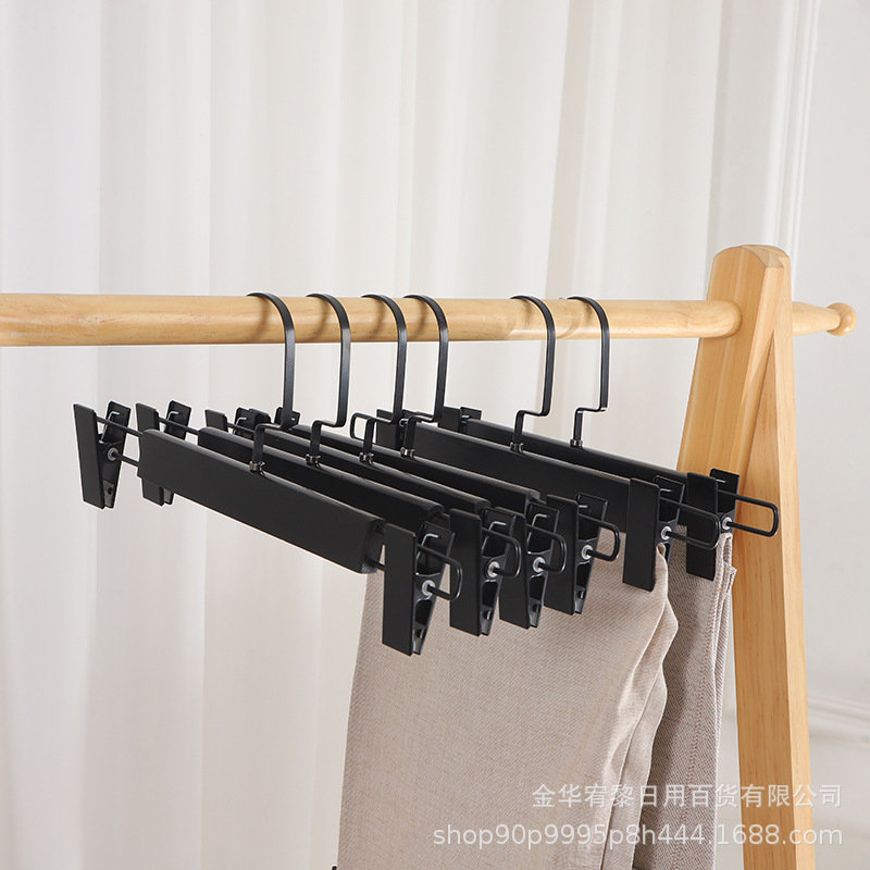 高档实木裤架裤夹 服装店衣挂批发展示 家用成人裤子收纳衣架裤挂详情16