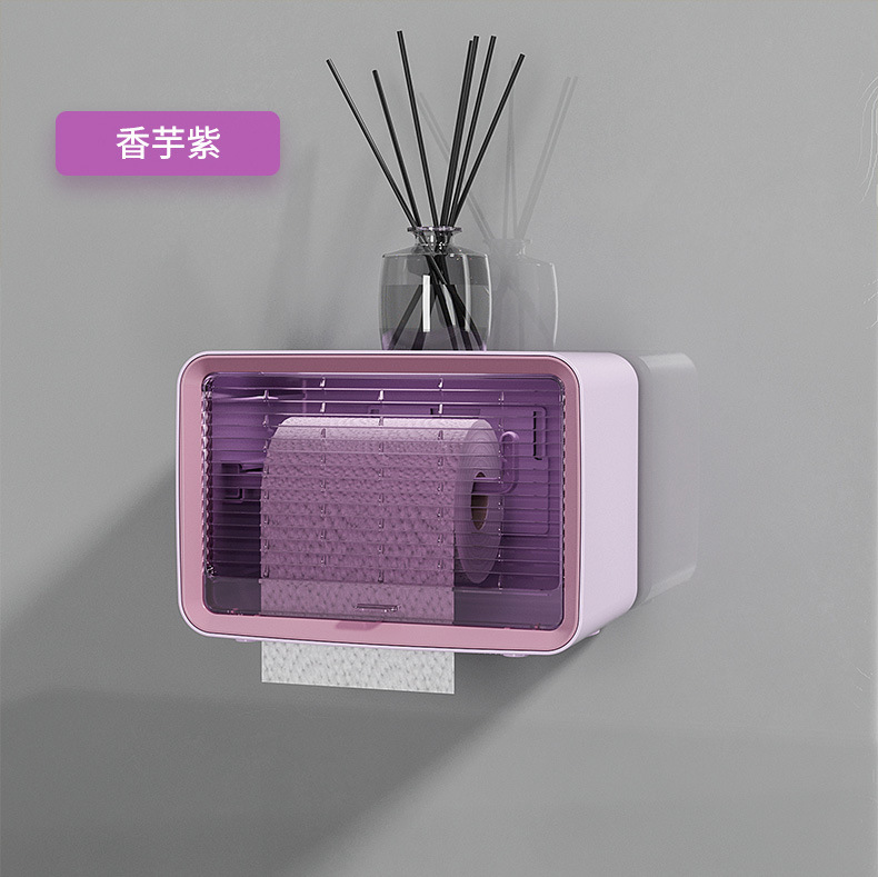 The new bathroom blinds, wall-mounted tissue box, with functions such as visible retractable paper size storage and drawers pic 28
