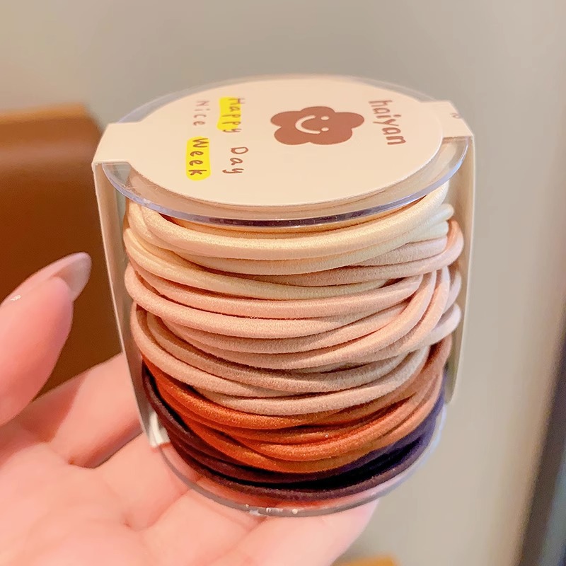 宝宝彩色头绳儿童扎头发皮筋女童不伤发发绳弹性好发圈女孩橡皮筋详情8