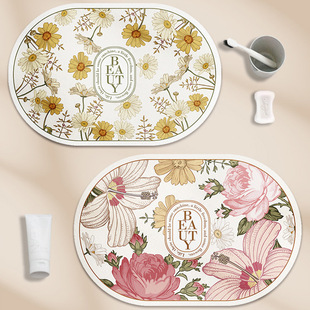 厨房台面沥水垫ins风硅藻泥地垫方形沥水垫餐桌吸水隔热垫批发详情11