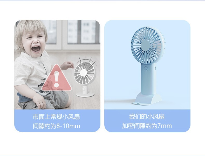 Simple and fashionable mini fan folding desktop 2024 new handheld usb small fan student dormitory electric fan pic 4