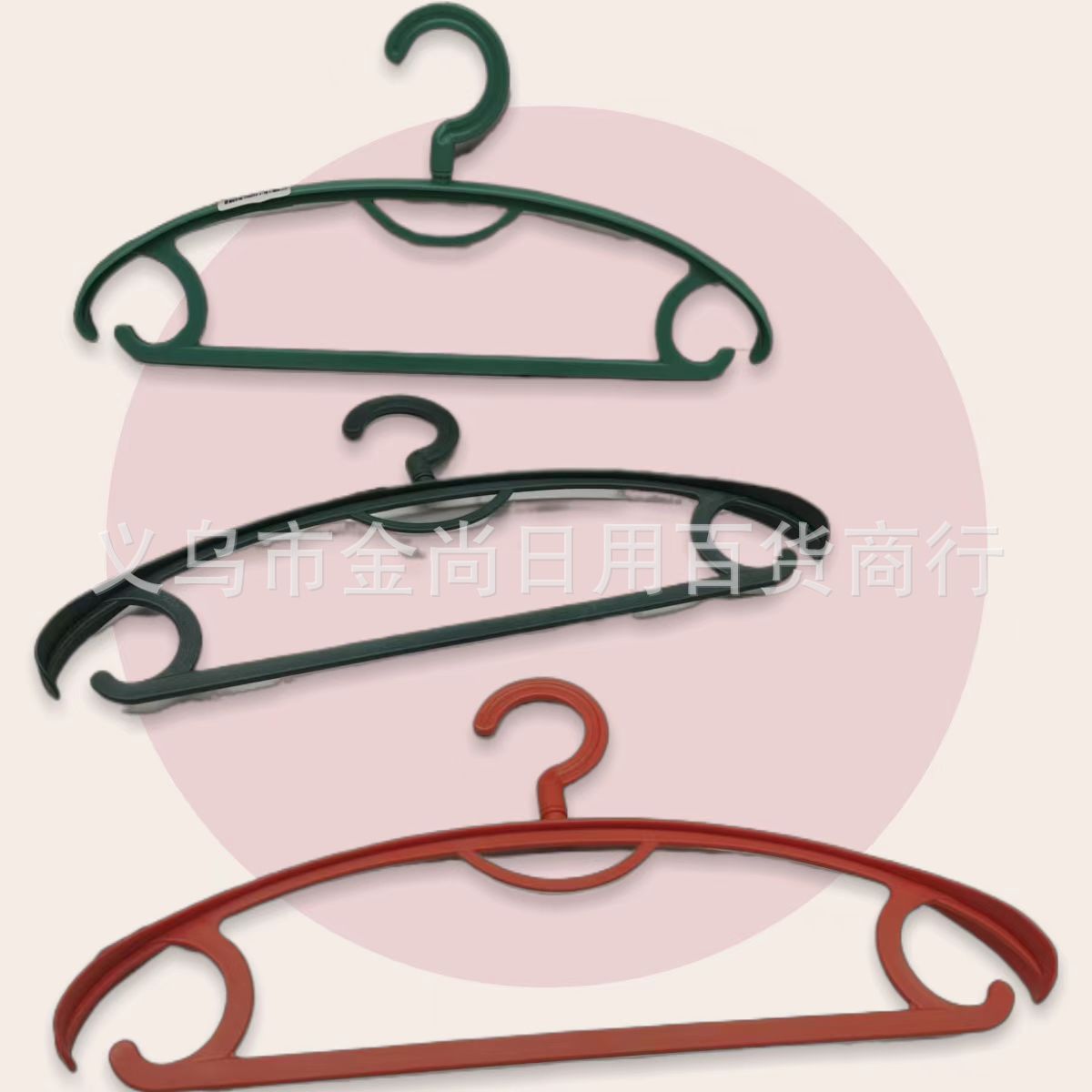 Free shipping: 5 large plastic anti-slip hangers per pack, adult household, thickened dry and wet dual-purpose hangers with seamless straps pic 1
