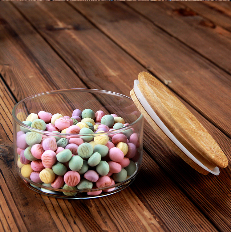 New glass bowl, fruit and vegetable salad bowl, home snack storage jar, multi-layer sealed storage jar, salad bowl pic 12