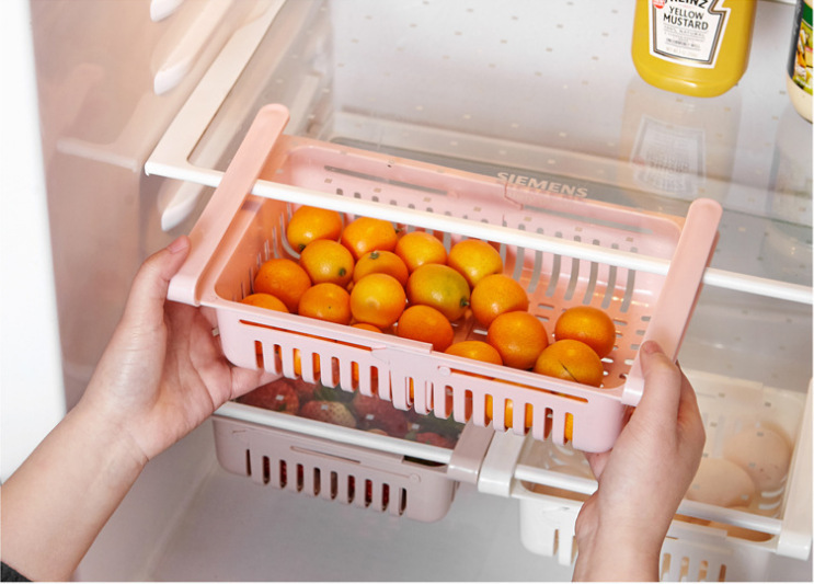 The refrigerator retractable storage basket can drain water for easy cleaning. The living room and bedroom can use storage baskets for cosmetics, stationery and sundries pic 40