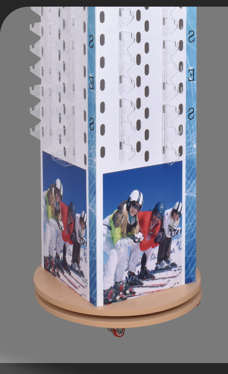 新款旋转式眼镜店太阳镜陈列架落地眼镜展示架带镜子眼镜展柜货架详情12