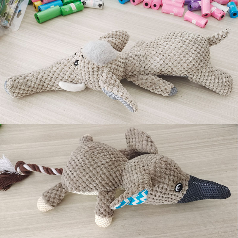 工厂跨境货宠物磨牙洁齿发声耐咬吱吱叫毛绒玩具狗狗解闷卡通玩具详情10