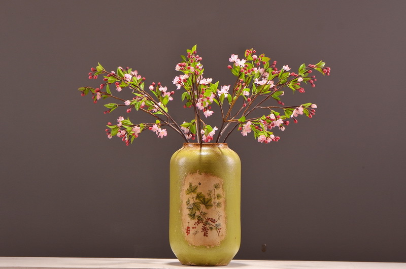 Dongli Flower Industry, the original manufacturer, offers wholesale of high-end artificial flowers, pendulous crabapple, home decoration sample rooms, photography props, and one-piece consignment of crabapple flowers pic 22