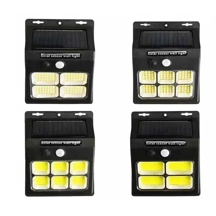 新款 cob庭院太阳能壁灯户外防水人体感应庭院灯遥控一体路灯批发详情2