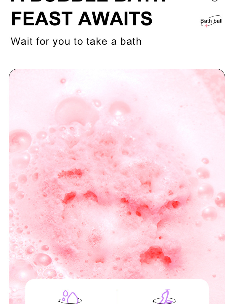 All English SADOER explosive bath salt balls, rose fragrance bath, gentle and skin-friendly bath balls, cross-border export wholesale, exclusive for export, exclusive for export pic 23